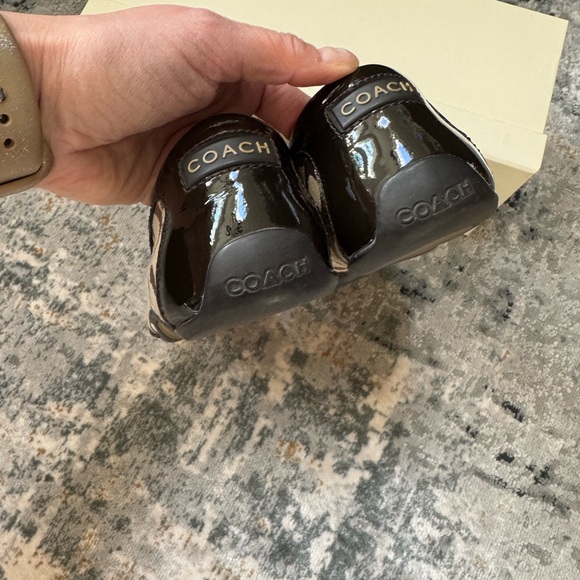 Coach Women's Black and Tan Loafers - Picture 7 of 7